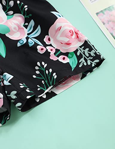 Hipea Toddler Baby Girls Summer Clothes Outfits Ruffle Camisole Casual Tops and Shorts 2-Piece Newborn Girl Clothing Set - Thumbnail 6