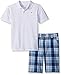 Tommy Hilfiger Little Boys' 2 Piece Polo and Plaid Short Set, White, 5