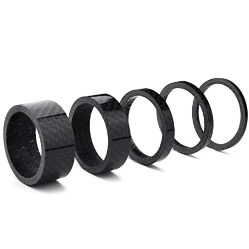 image for Fengek 15 Pcs Headset Spacer for Bicycle, 5 Sizes Carbon Fiber Road Bi