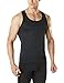 Tesla TM-MUN04-BLK_Large Men's Sleeveless Muscle Tank Top Cool Dry Compression Baselayer MUN04