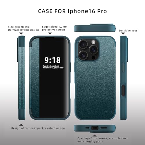 Étuis à rabat pour smartphone iPhone 16 Pro coque de protection antichoc