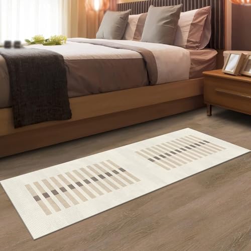 Tapis de sol antidérapant marron clair grand format 90x300 pour intérieur - 5