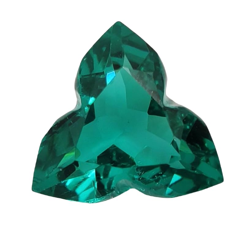 Saphir vert naturel 13x14mm taillé : oubliez les imitations pour vos créations de bijoux