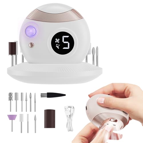 OBEST Ciseaux à ongles électriques 3 en 1 - Rechargeable - Portable - Clip/taille/séchoir tout-en-un avec accessoires de ciseaux à ongles - Convient pour les enfants, les adultes, les personnes âgées