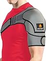 Sparthos Shoulder Brace - Adjustable Support Sleeve for Torn Rotator Cuff, AC Joint Relief, Shoulder Stability & Compression - Fits Bicep 10-14 in, Left or Right, Men & Women - Measure Before Purchase