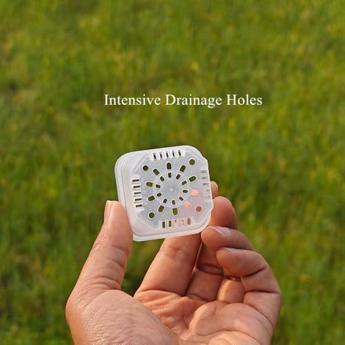 BangQiao 200 Pack 1.95 Inch Tiny Clear Plastic Square Nursery and Seedling Pot, Mini Transplant Seed Starter Planter with Drain Hole for Germination, Herb, Succulent by BangQiao - Used condition - Image 5