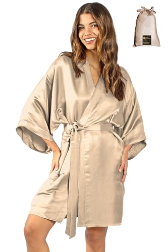 Image of Tara Sartoria Luxury Artisan Silk Kimono Robe for Women, Short, Washable, XS-4XL, Oprah Daily 2025