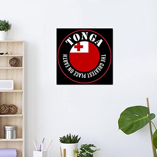 Panneau mural bois drapeau Tonga pour sublimer un mur vide - 3