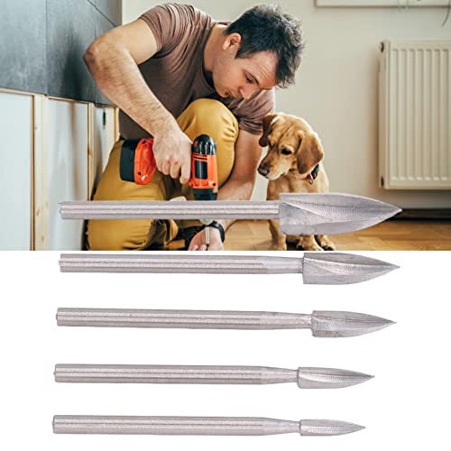 5PCS 3 Flute Wood Carving Engraving Drill Wood Carving Knife High Speed Steel Engraving Grinding Dri