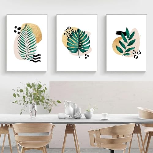 Affiches tropicales dorées pour créer un cocon bien-être dans votre chambre