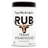 CAPE HERB - Texan Steakhouse Rub | Pikantes und leicht süßes Gewürzsalz als Rub-Mischung für maximalen Grillgenuss. Gewürzsalz ideal für Steaks, Burger & Meeresfrüchte | vegan | Inhalt: 100g