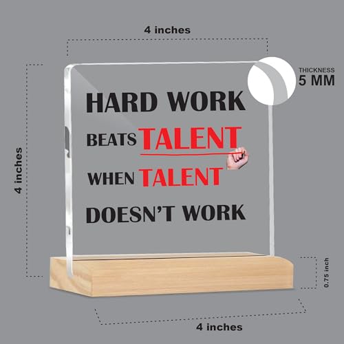 Image of Giftplease Mentor Plaque with Wooden Stand Personalized Gift for Mentor, Coach, Teacher, Appreciation Keepsake, Clear Desk Decor, Inspirational Thank You Gift, Office Table Display MP 74