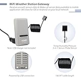 ECOWITT GW1206 Soil Moisture Tester Kit, Includes GW1200 IoT Wi-Fi Gateway and WH51 Soil Moisture Sensor, 915 MHz