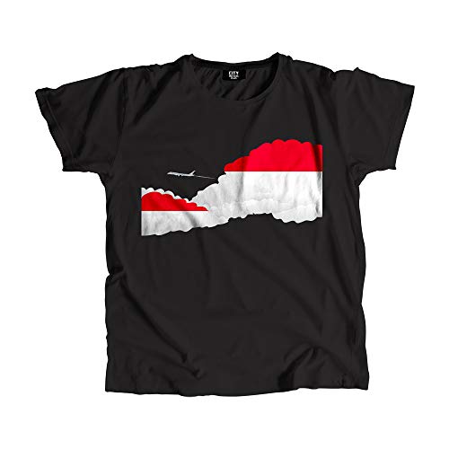 T-shirt Monaco Day Clouds t-shirt avion de ligne vêtement airport flight unisexe