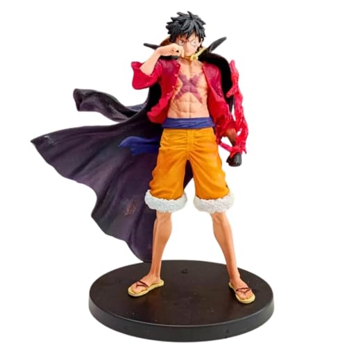Image of Blue Aura Monkey D Luffy Action Figure Height -17.5cm Collectible Multicolour PVC | Luffy Angry Power