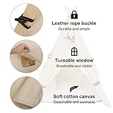 EUGAD Tipi Hundezelt kleine Hunde 60x70x60cm M, Katzenzelt große Katze, Hundehöhle kleine Hunde, Katzenhöhle große Katzen, Katzenhaus Indoor, Hundehaus für drinnen, Hunde Tipi Katzentipi, Weiß 0023GD