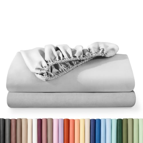 Bare Home 2-Pack Fitted Sheet 1800 Ultra-Soft (Queen, Cloud Grey)