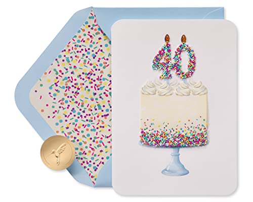 Carte d'anniversaire 40 ans Papyrus pour célébrer quarante ans de moments uniques