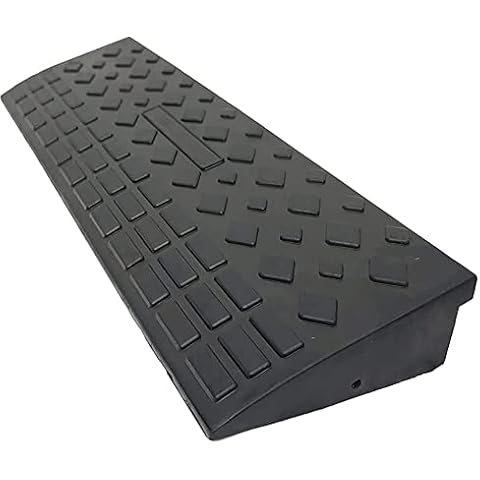 TECHTONGDA Rubber Curb Ramp, Heavy Duty 22000lbs (10 Ton) Weight Capacity Loading Rubber - 35.5’’L×10’’W×3.7’’H Cover