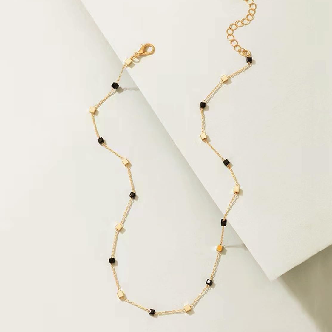 Beaded Choker Necklaces, Handmade Healing Crystal Stone Choker Colorful Bohemian Gemstone Necklaces Gold Summer Beach Choker Necklaces for Women - Image 4