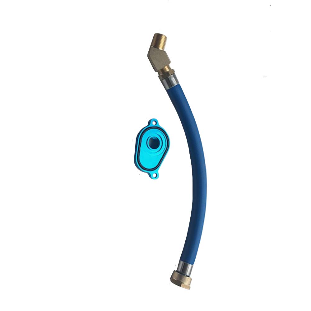 Automotive 6.0L Powerstroke Oil Cooler Flush Kit with Blue Aluminum