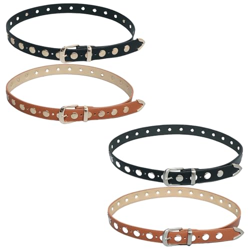 Women's Waist Belt Fashionable PU Leather Sash Punk Studded Designing Decorative Waistband for Dresses Jeans Pants4