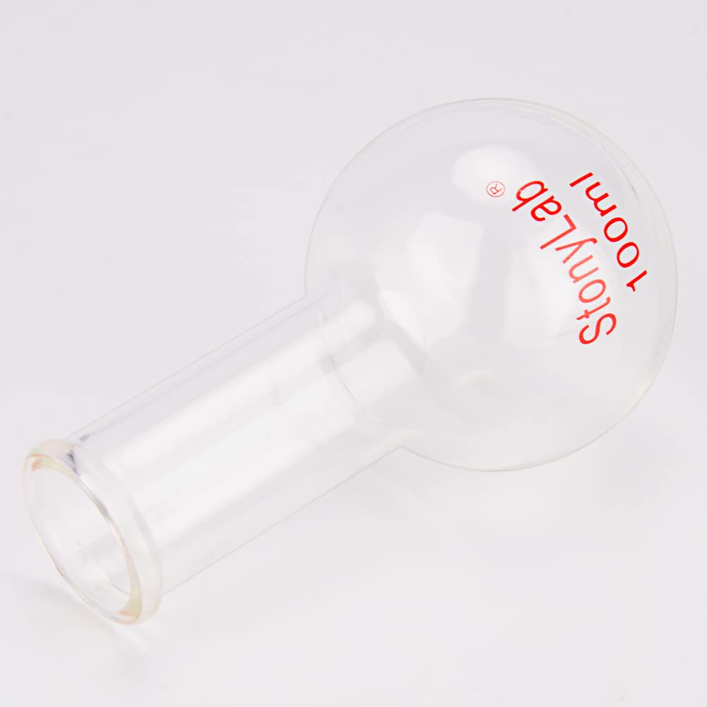 Matraz Fondo Redondo Cuello Largo de Cristal Borosilicato Pared Gruesa RBF 100ml