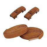 QUILSTM Lacci senza cravatta con comfort ad,Marrone,Lunghezza 100 cm