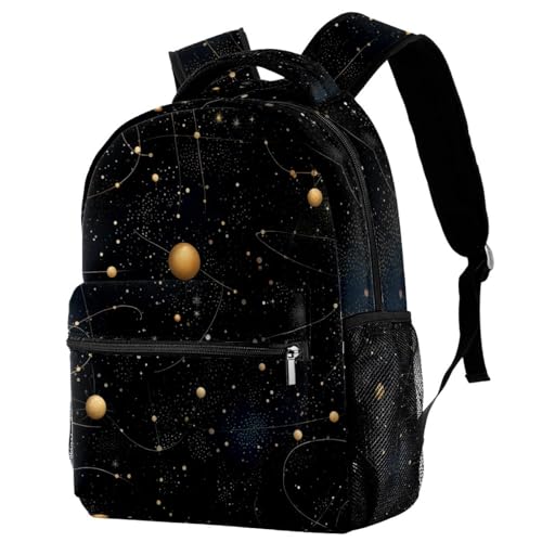 Sac à dos de voyage avec porte-bouteille grand compartiment enfant imprimé espace