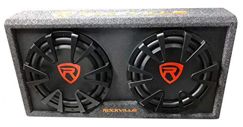 Rockville Rg212Ca Dual 12 Inches Slim Vented Powered Car Subwoofer Enclosure 2000 Watt #TOP3