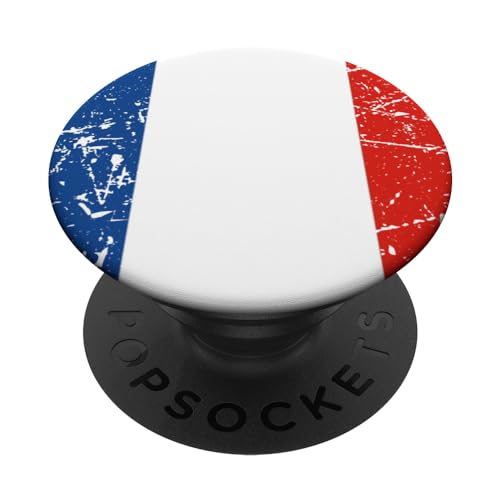 Bandera de Francia, regalos franceses, vintage, para hombres, mujeres y niños PopSockets PopGrip Intercambiable