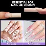 TOROKOM Formy 3D Space French Dual Nail Forms, 150 sztuk francuskich form przedłużających paznokcie, 15 rozmiarów, wielokrotnego użytku, do żelu, żelu budowlanego, przedłużania paznokci DIY i studia