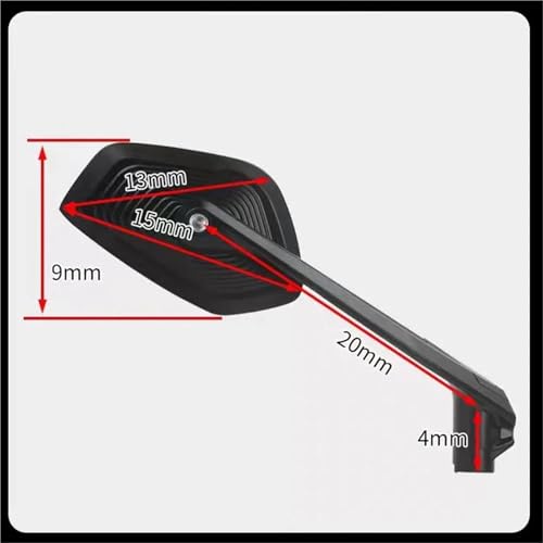 Espejo retrovisor de motocicleta con ángulo ajustable antideslumbrante 7
