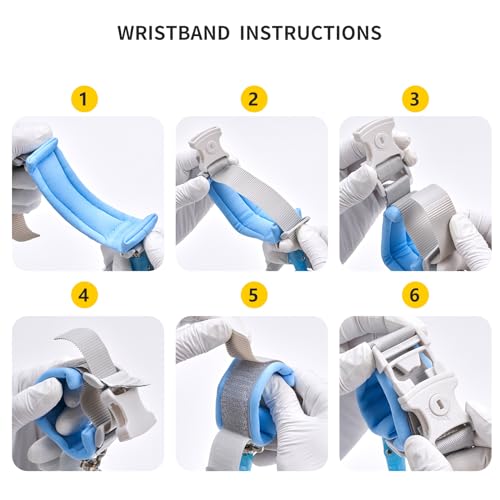Reflective Anti Lost Wrist Link, Toddler Safety Leash with Key Lock, Safety Wrist Leash for Toddlers, Babies & Kids 8.2 feet