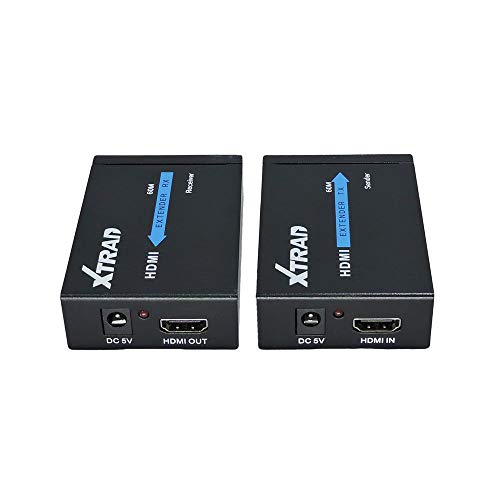 Par de Extender ou Extensor Hdmi ativo 60 metros para cabo UTP Cat5e Cat6 Bivolt