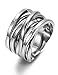 CIUNOFOR 13.7MM Cross Ring for Women Statement Engagement Enhancers Ring Engraving Customized Personalized