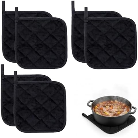 6 PCS Hot Pads, Pot Holders Heat Resistant, Multipurpose Liner Cover
