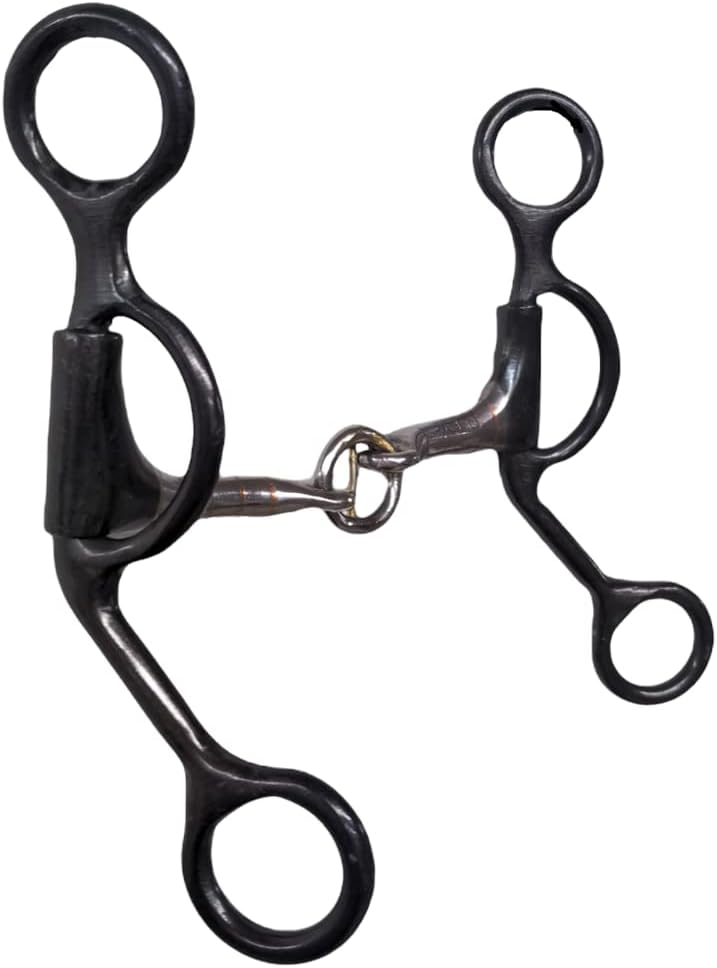 Dutton Bits Swept Back Three Piece Lifesaver with Copper Inlay Equine Bit