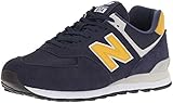 New Balance 574v2, Zapatillas de Deporte Hombre, Azul (Pigment/Yellow Brass Smb), 43 EU