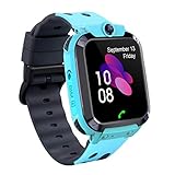 GPS Reloj Inteligente Niño, Smartwatch Niños con GPS y Llamadas, SOS, Bidireccional Chat de Voz, Clase Modo, 10 Contactos, IP68 Impermeable, Cámara, Juego, Despertador, Reloj Llamadas Niños Regalos