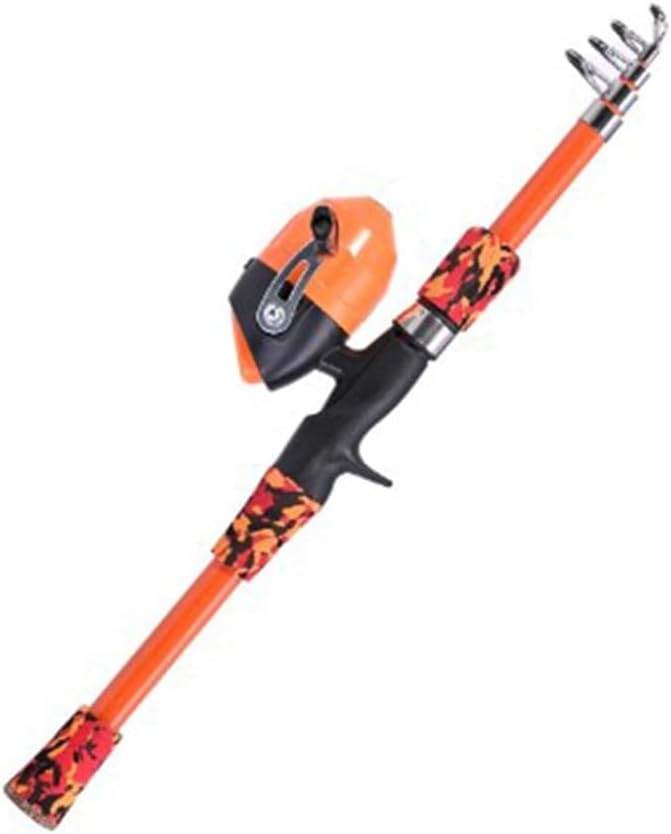 Kids Fishing Rod and Reel Combos, 5.41 ft Telescopic FRP Pole, Collapsible Design with Lure Accessories for Beginners or Experienced Child Anglers, Portable for Freshwater and Saltwater Fishing