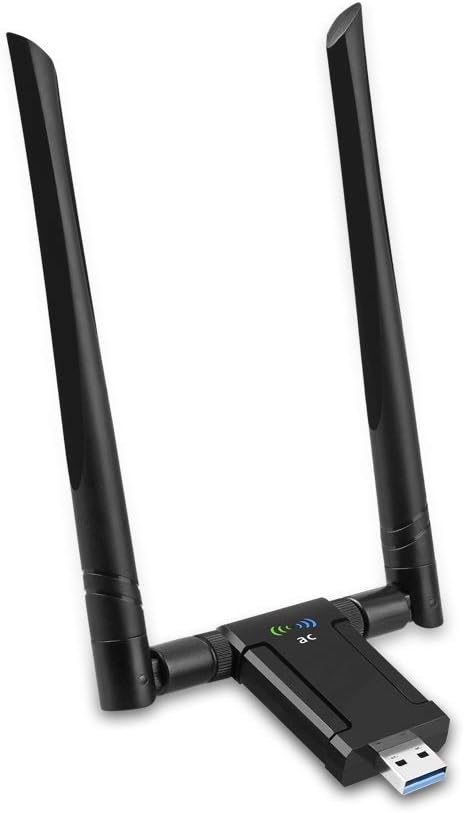 OKN USB WiFi Adapter 1300Mbps 802.11AC 5G/2.4G Dual Band USB3.0 Wireless Network Adapter with 5dBi High Gain Antennas for PC Desktop, Laptop, Support MAC Windows 10/8/8.1/7/XP/Vista, Mac OS : Electronics