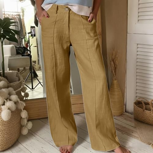 Pantalon taille haute en tissu extensible fluide et léger - 2