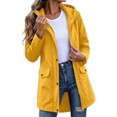 Chubasquero para mujer impermeable con capucha, chaqueta de entretiempo y motociclismo