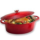 como cocinar en ollas de hierro fundido 🔔 【COCCIÓN VERSÁTIL】 Se puede utilizar en estufas de gas, eléctricas, vitrocerámicas y de inducción, en un horno o incluso en una parrilla. Perfecto para cocinar, freír, freír u hornear sus platos favoritos.