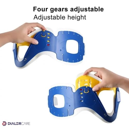 Image of DIALDRCARE Foam Adjustable Cervical Neck Collar Brace For Spinal Pain And Pressure Relief Yoga Home Office, One Size