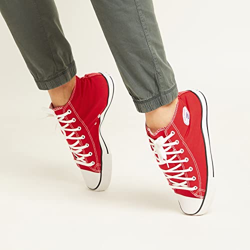 Image of MOZAFIA Men's High-Top Canvas Sneakers - Stylish, Comfortable Lace-Up Casual Shoes, Durable Fashion Streetwear Kicks.