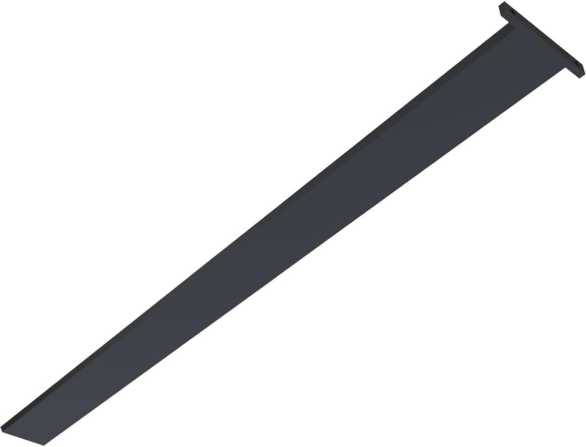 2 1/2"W x 36"D Countertop Island Steel Heavy Duty Bracket w/Flange, Powder Coated Black