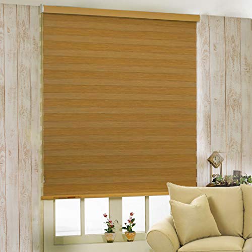 Image of ZEBRA BLINDS Polyester Curtain for Windows (Golden)