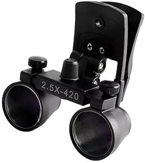 Surgical Binocular Loupes 2.5X 3.5X Loupe Coated Optical Lens with Clip Magnifying Glass Dental Galilean Magnifier (2.5X-420)